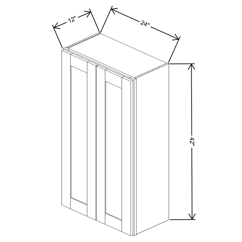 Fabuwood Allure Galaxy Mocha 24" W X 42" H X 12" D Double Door Wall Cabinet - BOTH SIDE (BS) - image 1
