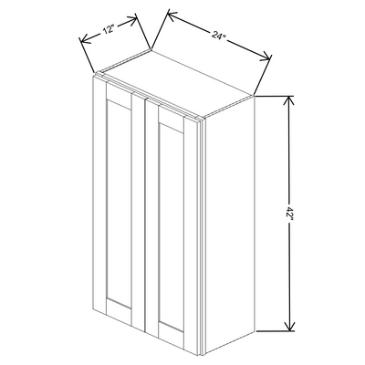 Fabuwood Allure Galaxy Mocha 24" W X 42" H X 12" D Double Door Wall Cabinet - BOTH SIDE (BS) - image 1