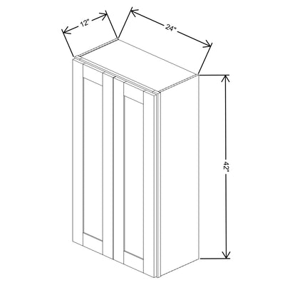 Fabuwood Allure Galaxy Timber 24" W X 42" H X 12" D Double Door Wall Cabinet - BOTH SIDE (BS) - image 1