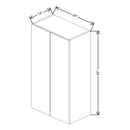 Fabuwood Illume Catalina Como Ash 2 24" W x 42" H x 13" D Double Door Wall Cabinet - image 1