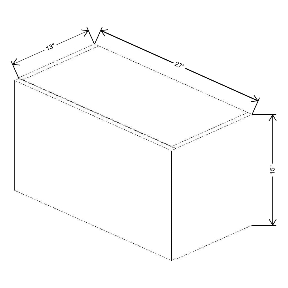 Fabuwood Illume Tuscany Muratti 1 27" W x 15" H x 13" D Lift Up Wall Cabinet - image 1