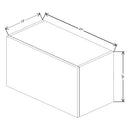 Fabuwood Illume Catalina Carbone Matte 27" W x 15" H x 13" D Lift Up Wall Cabinet - image 1