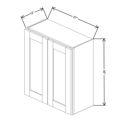 Fabuwood Allure Galaxy Mocha 27" W X 30" H X 12" D Double Door Wall Cabinet - LEFT SIDE (LS) - image 1
