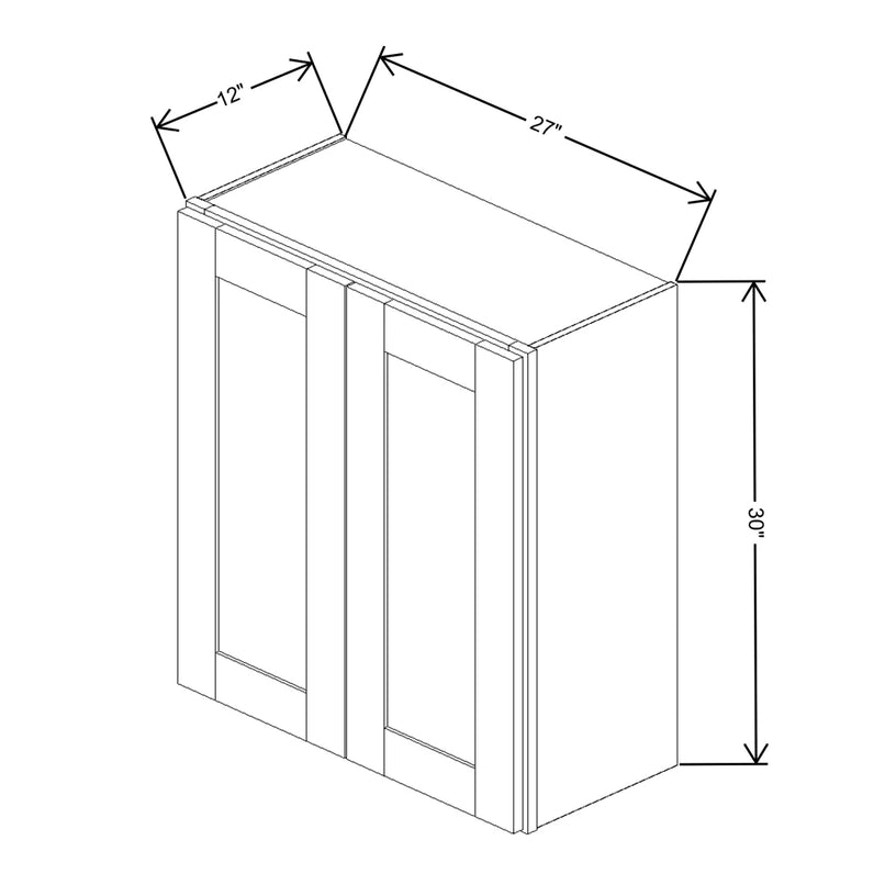 Fabuwood Allure Nexus Frost 27" W X 30" H X 12" D Double Door Wall Cabinet - BOTH SIDE (BS) - image 1