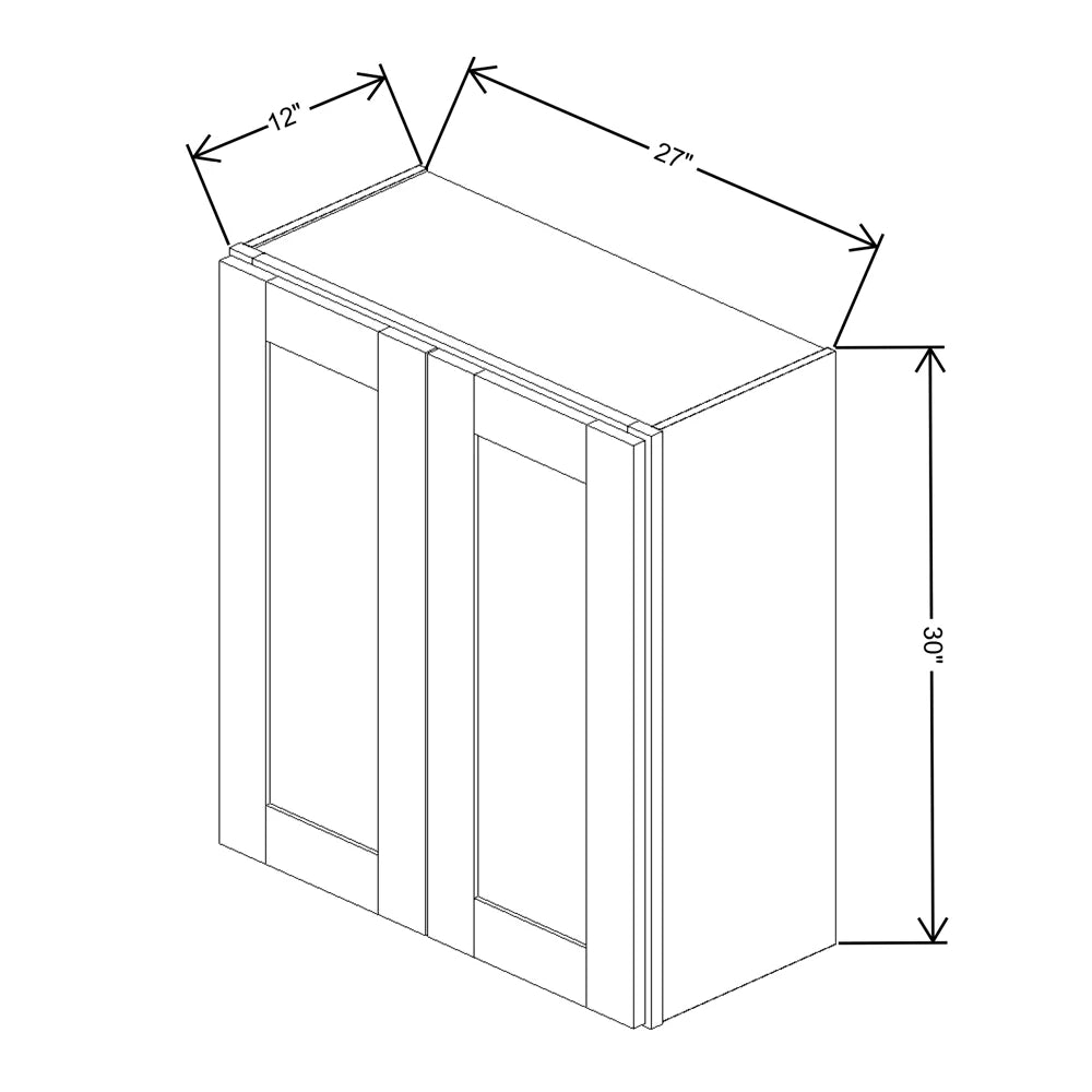 Fabuwood Allure Galaxy Frost 27" W X 30" H X 12" D Double Door Wall Cabinet - BOTH SIDE (BS) - image 1