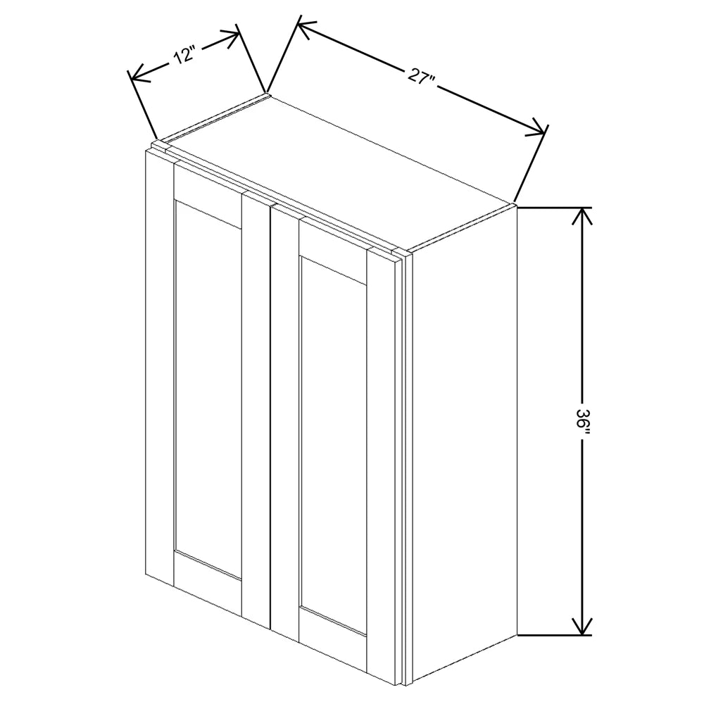 Fabuwood Allure Galaxy Frost 27" W X 36" H X 12" D Double Door Wall Cabinet - LEFT SIDE (L) - image 1