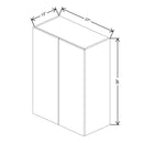 Fabuwood Illume Catalina Carbone Matte 27" W x 36" H x 13" D Double Door Wall Cabinet - image 1