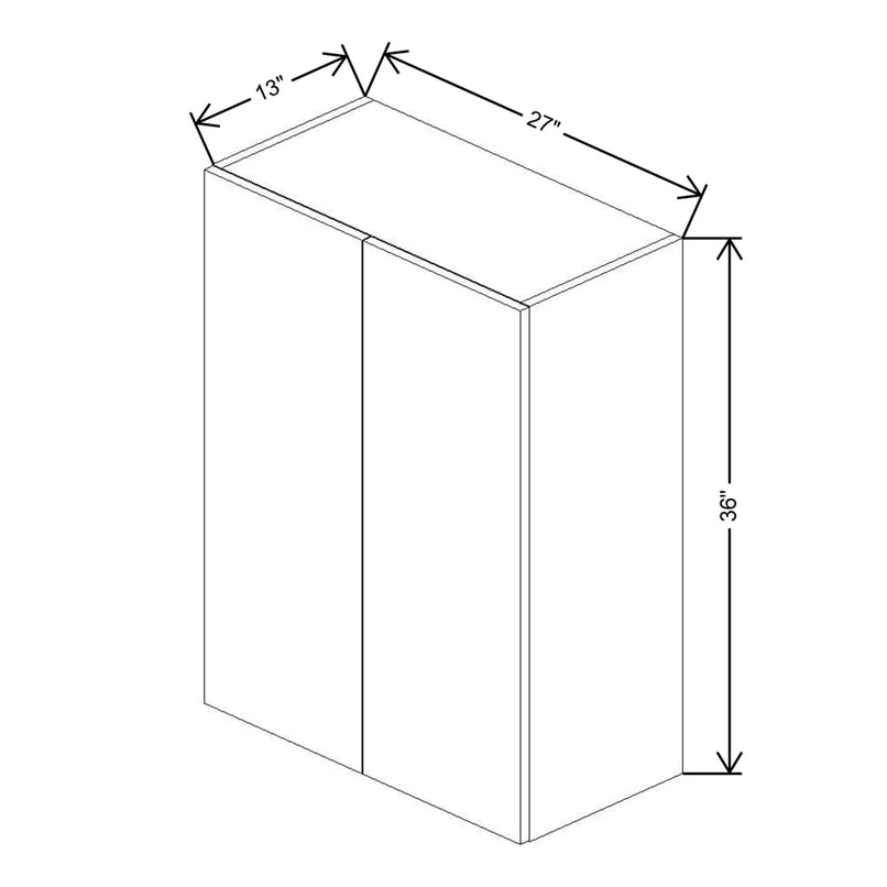 Fabuwood Illume Catalina Carbone Matte 27" W x 36" H x 13" D Double Door Wall Cabinet - image 1