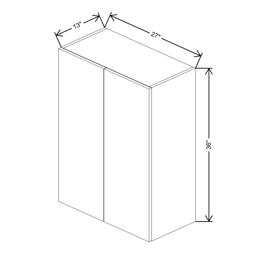 Fabuwood Illume Tuscany Olmo 3 27" W x 36" H x 13" D Double Door Wall Cabinet - image 1
