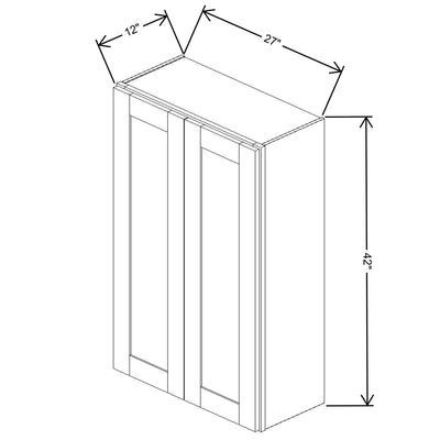 Fabuwood Allure Galaxy Horizon 27" W X 42" H X 12" D Double Door Wall Cabinet - LEFT SIDE (L) - image 1