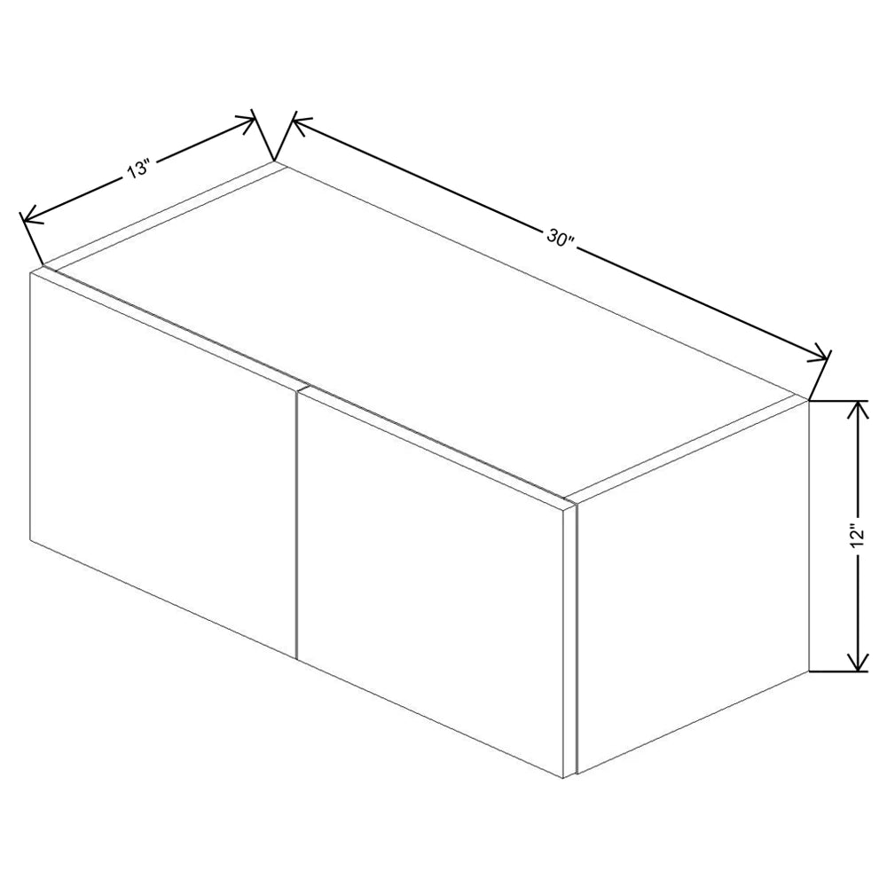 Fabuwood Illume Tuscany Muratti 1 30" W x 12" H x 13" D Double Door Wall Cabinet - image 1