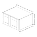 Fabuwood Allure Onyx Horizon 30" W X 15" H X 24" D Double Door Wall Cabinet - NO FINISH - image 1