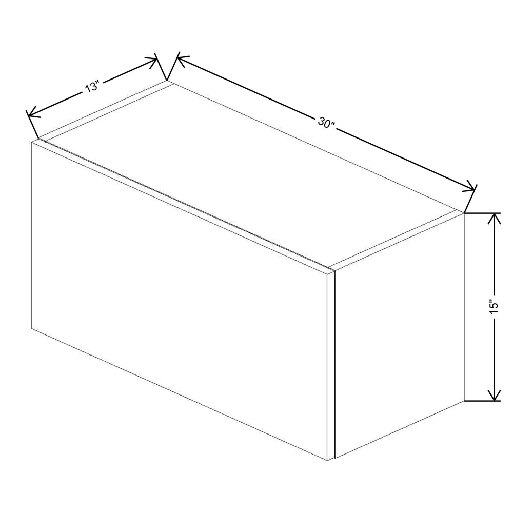 Fabuwood Illume Tuscany Olmo 3 30" W x 15" H x 13" D Lift Up Wall Cabinet - image 1