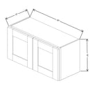 Fabuwood Allure Galaxy Dove 30" W X 15" H X 12" D Double Door Wall Cabinet - NO FINISH - image 1