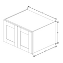 Fabuwood Allure Galaxy Mocha 30" W X 18" H X 24" D Double Door Wall Cabinet - LEFT SIDE (LS) - image 1