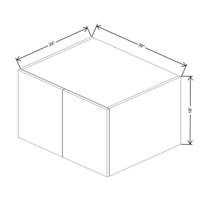 Fabuwood Illume Catalina Bianco Matte 30" W x 18" H x 24" D Double Door Wall Cabinet - image 1