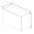 Fabuwood Illume Catalina Bianco Gloss 30" W X 18" H X 13" D Lift Up Wall Cabinet - image 1