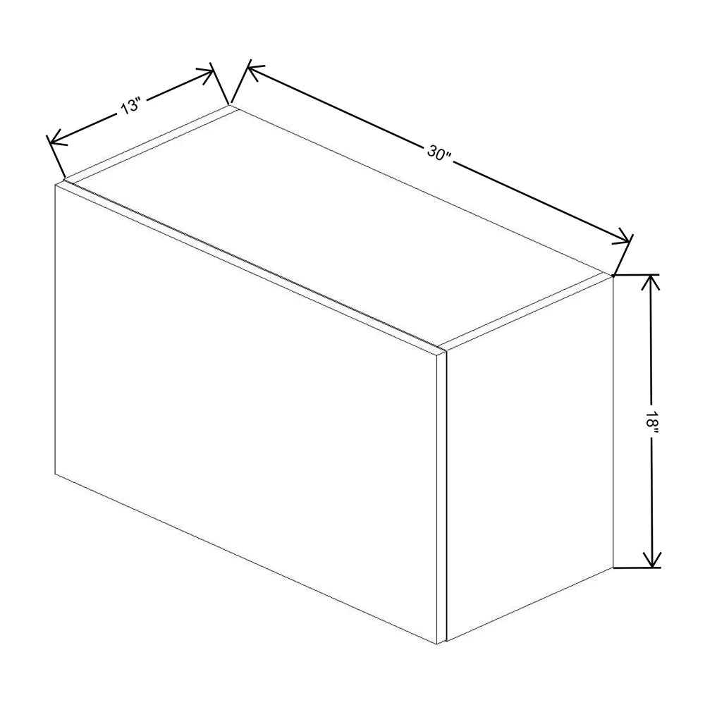 Fabuwood Illume Tuscany Muratti 4 30" W x 18" H x 13" D Lift Up Wall Cabinet