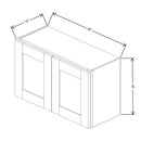 Fabuwood Allure Galaxy Frost 30" W X 18" H X 12" D Double Door Wall Cabinet - BOTH SIDE (BS) - image 1