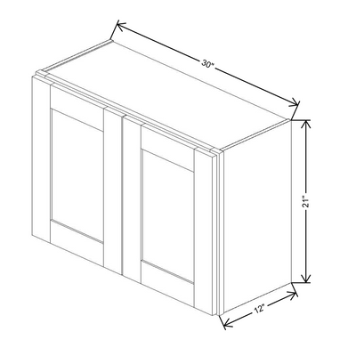 Fabuwood Allure Galaxy Mocha 30" W X 21" H X 12" D Double Door Wall Cabinet - LEFT SIDE (LS) - image 1