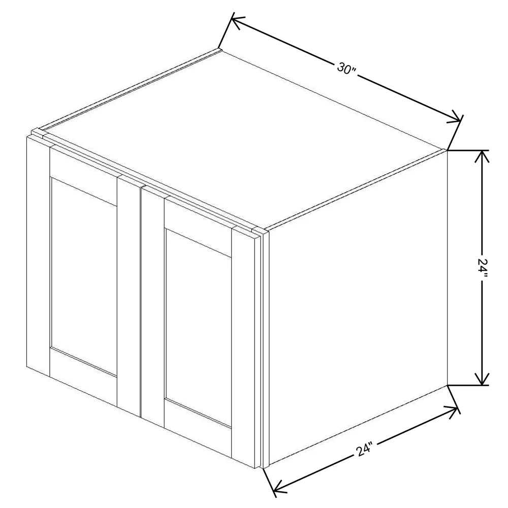 Fabuwood Quest Metro Mist 30" W X 24" H X 24" D Double Door Wall Cabinet - NO FINISH