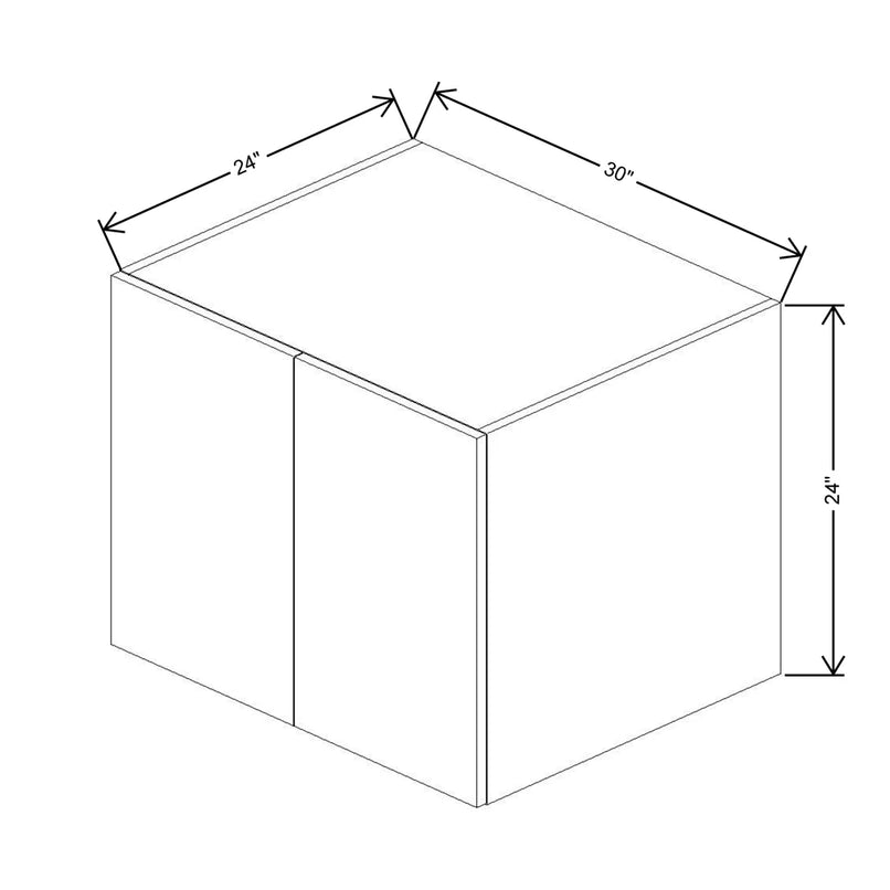 Fabuwood Illume Catalina Bianco Matte 30" W x 24" H x 24" D Double Door Wall Cabinet - image 1