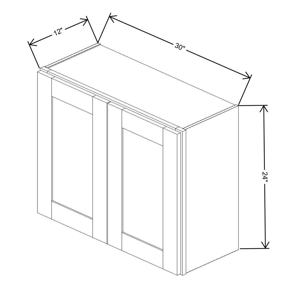 Fabuwood Allure Galaxy Mocha 30" W X 24" H X 12" D Double Door Wall Cabinet - BOTH SIDE (BS) - image 1