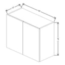 Fabuwood Illume Catalina Carbone Matte 30" W x 24" H x 13" D Double Door Wall Cabinet - image 1