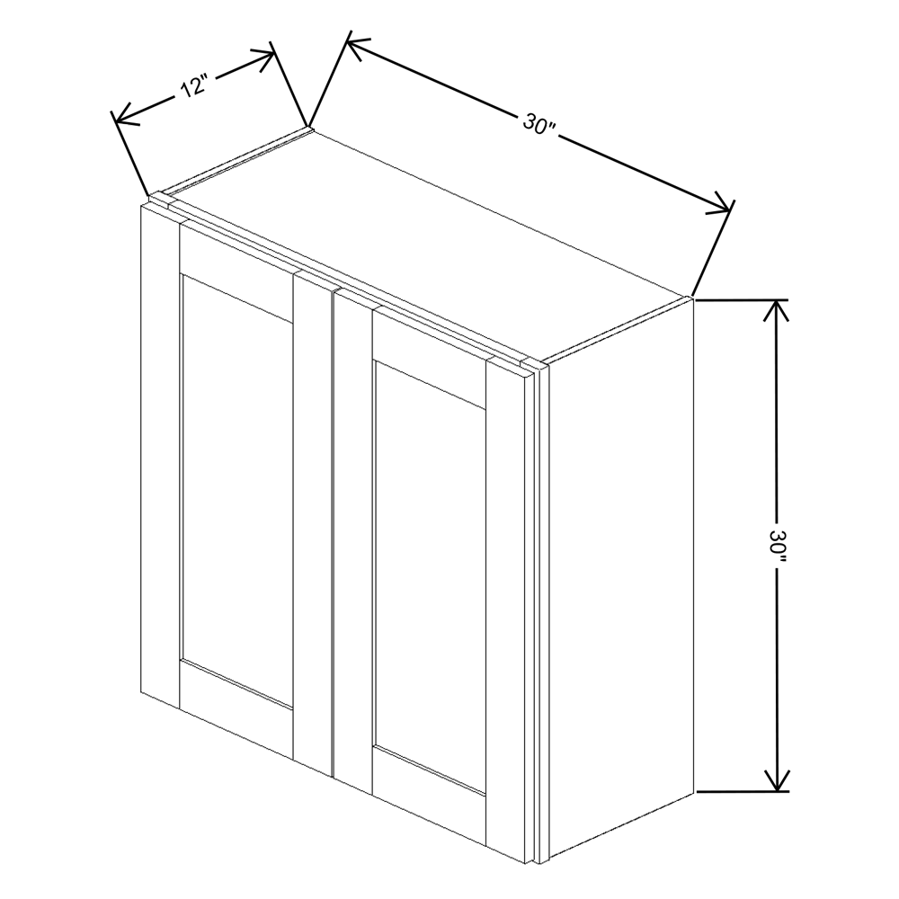 Fabuwood Allure Galaxy Mocha 30" W X 30" H X 12" D Double Door Wall Cabinet - BOTH SIDE (BS) - image 1