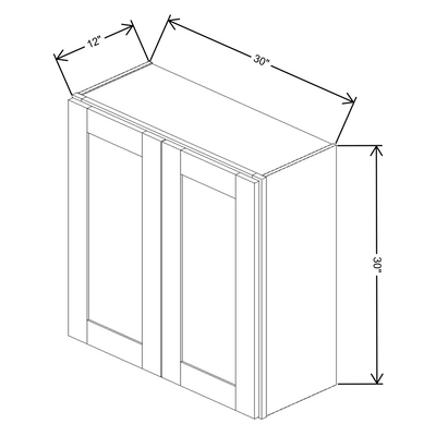 Fabuwood Allure Galaxy Mocha 30" W X 30" H X 12" D Double Door Wall Cabinet - RIGHT SIDE (RS) - image 1