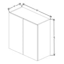 Fabuwood Illume Tuscany Olmo 3 30" W x 30" H x 13" D Double Door Wall Cabinet - image 1