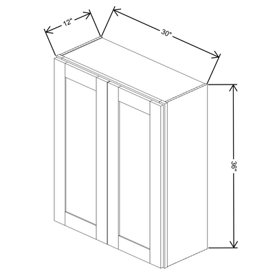 Fabuwood Allure Galaxy Mocha 30" W X 36" H X 12" D Double Door Wall Cabinet - NO FINISH - image 1