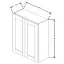 Fabuwood Allure Galaxy Mocha 30" W X 36" H X 12" D Double Door Wall Cabinet - BOTH SIDE (BS) - image 1