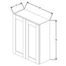 Fabuwood Allure Onyx Frost 30" W X 36" H X 12" D Double Door Wall Cabinet - NO FINISH - image 1