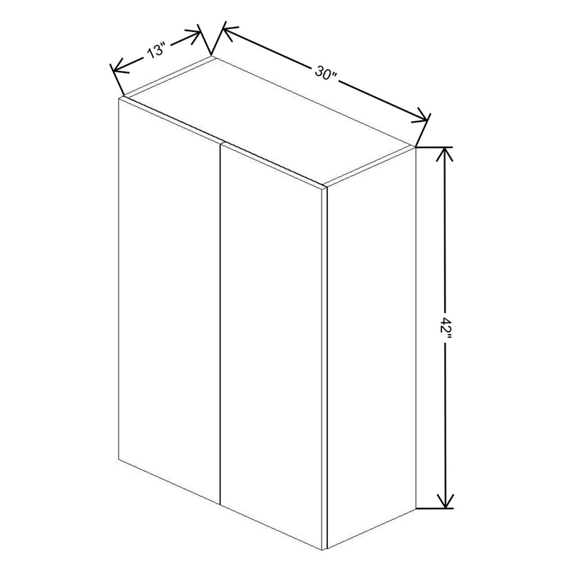 Fabuwood Illume Tuscany Muratti 1 30" W x 42" H x 13" D Double Door Wall Cabinet - image 1
