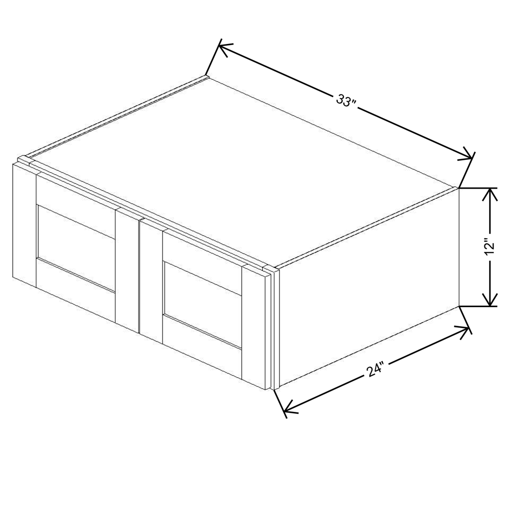 Fabuwood Allure Galaxy Mocha 33" W X 12" H X 24" D Double Door Wall Cabinet - LEFT SIDE (LS) - image 1