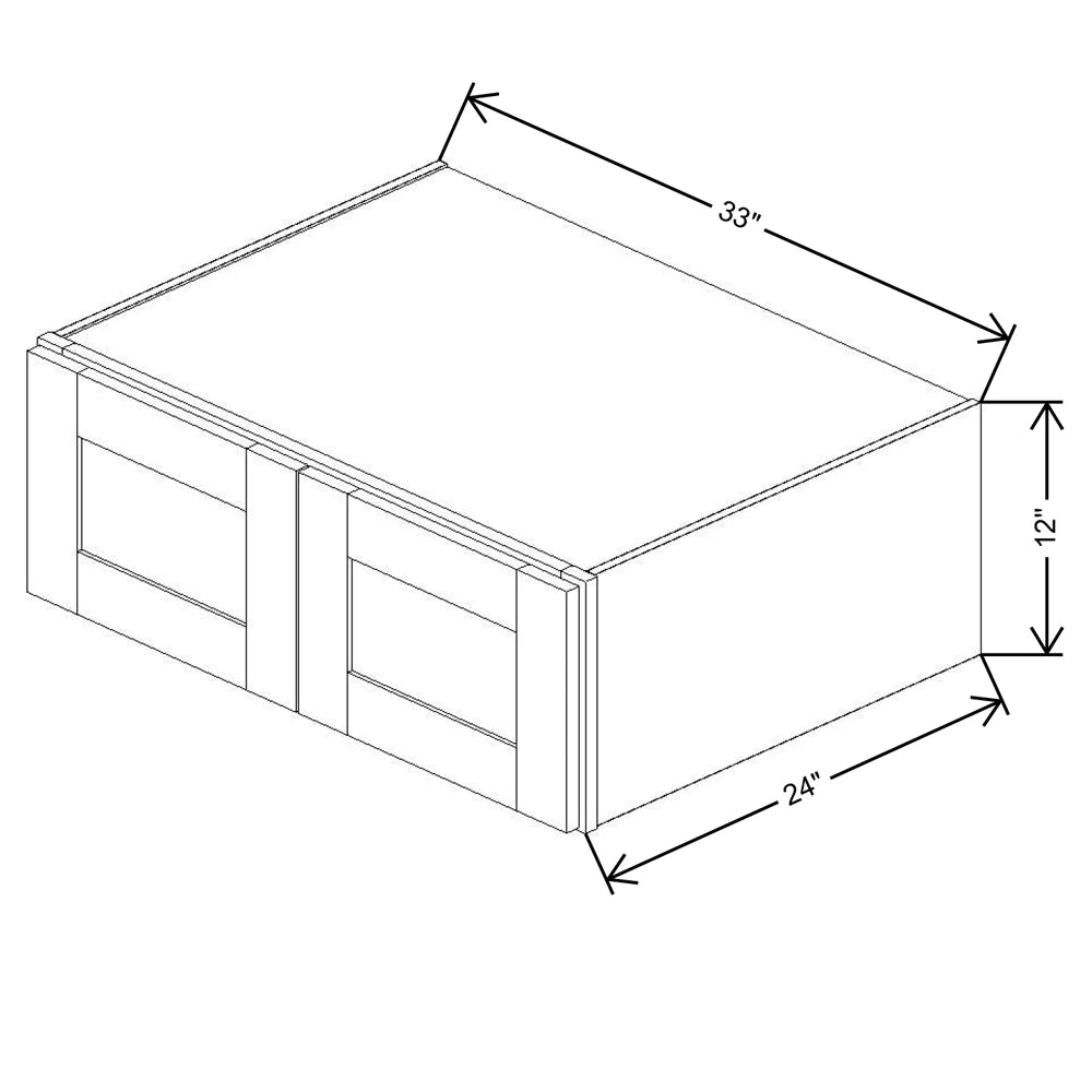 Fabuwood Allure Galaxy Frost 33" W X 12" H X 24" D Double Door Wall Cabinet - LEFT SIDE (L) - image 1
