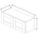 Fabuwood Allure Galaxy Mocha 33" W X 12" H X 12" D Double Door Wall Cabinet - BOTH SIDE (BS) - image 1