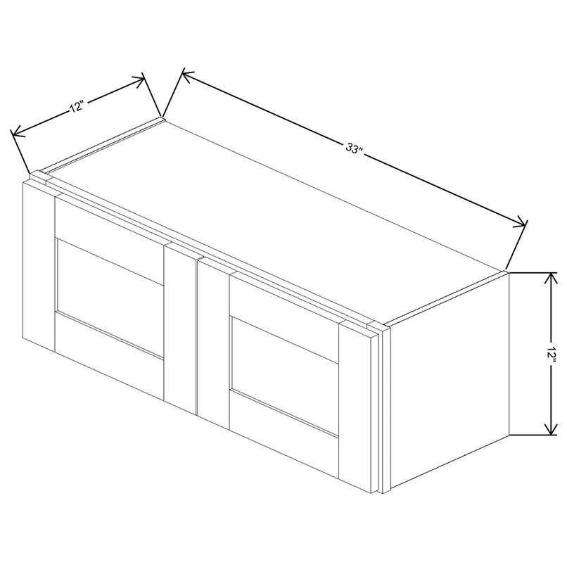 Fabuwood Allure Onyx Horizon 33" W X 12" H X 12" D Double Door Wall Cabinet - BOTH SIDE (BS) - image 1