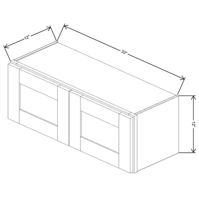 Fabuwood Allure Nexus Frost 33" W X 12" H X 12" D Double Door Wall Cabinet - NO FINISH - image 1