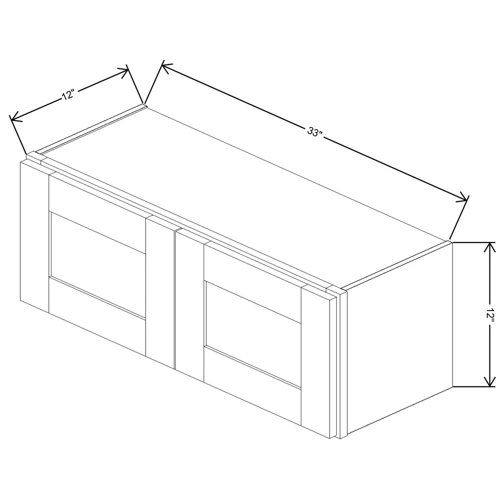 Fabuwood Allure Galaxy Frost 33" W X 12" H X 12" D Double Door Wall Cabinet - LEFT SIDE (L)