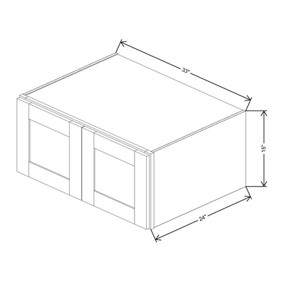 Fabuwood Allure Galaxy Mocha 33" W X 15" H X 24" D Double Door Wall Cabinet - BOTH SIDE (BS) - image 1