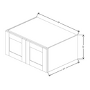 Fabuwood Allure Galaxy Mocha 33" W X 15" H X 24" D Double Door Wall Cabinet - LEFT SIDE (LS) - image 1