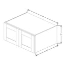 Fabuwood Quest Metro Java 33" W X 15" H X 24" D Double Door Wall Cabinet - NO FINISH - image 1