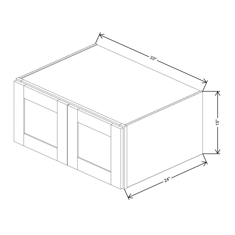 Fabuwood Quest Metro Mist 33" W X 15" H X 24" D Double Door Wall Cabinet - RIGHT SIDE (R) - image 1
