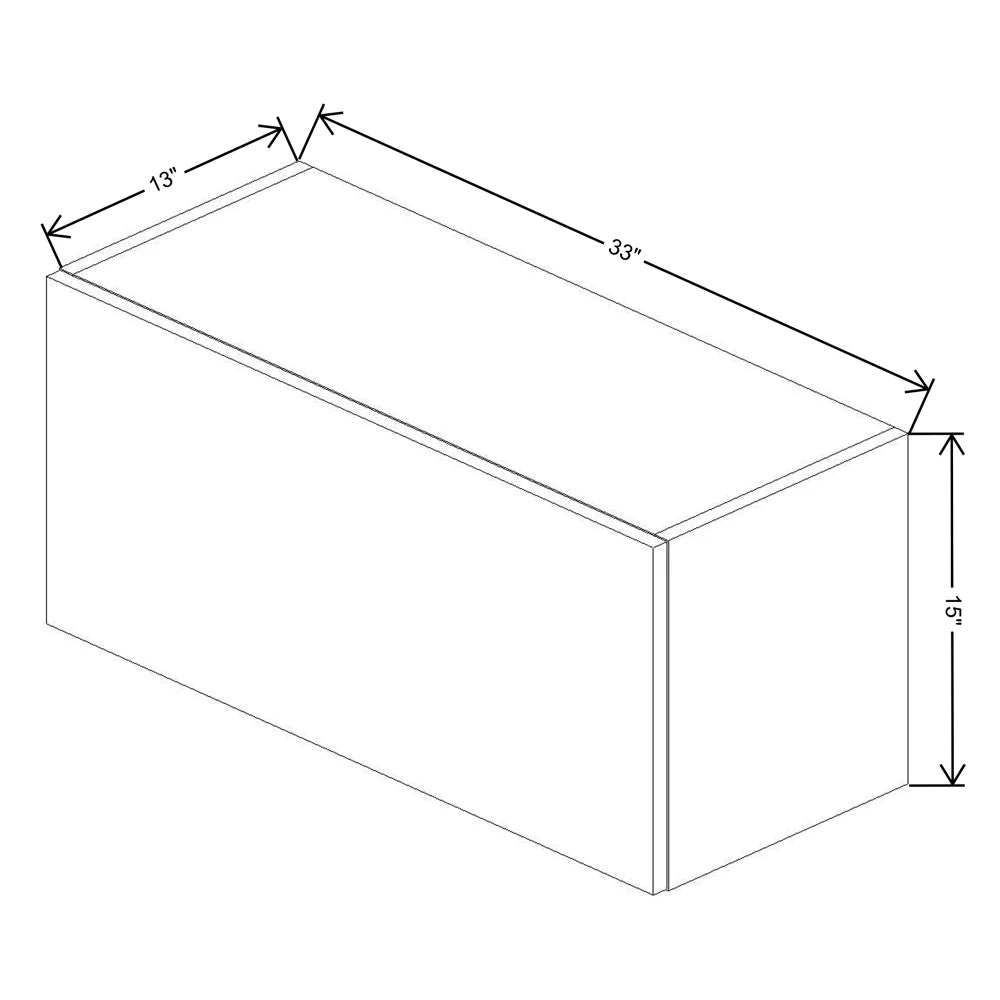 Fabuwood Illume Catalina Olmo 3 33" W x 15" H x 13" D Lift Up Wall Cabinet - image 1