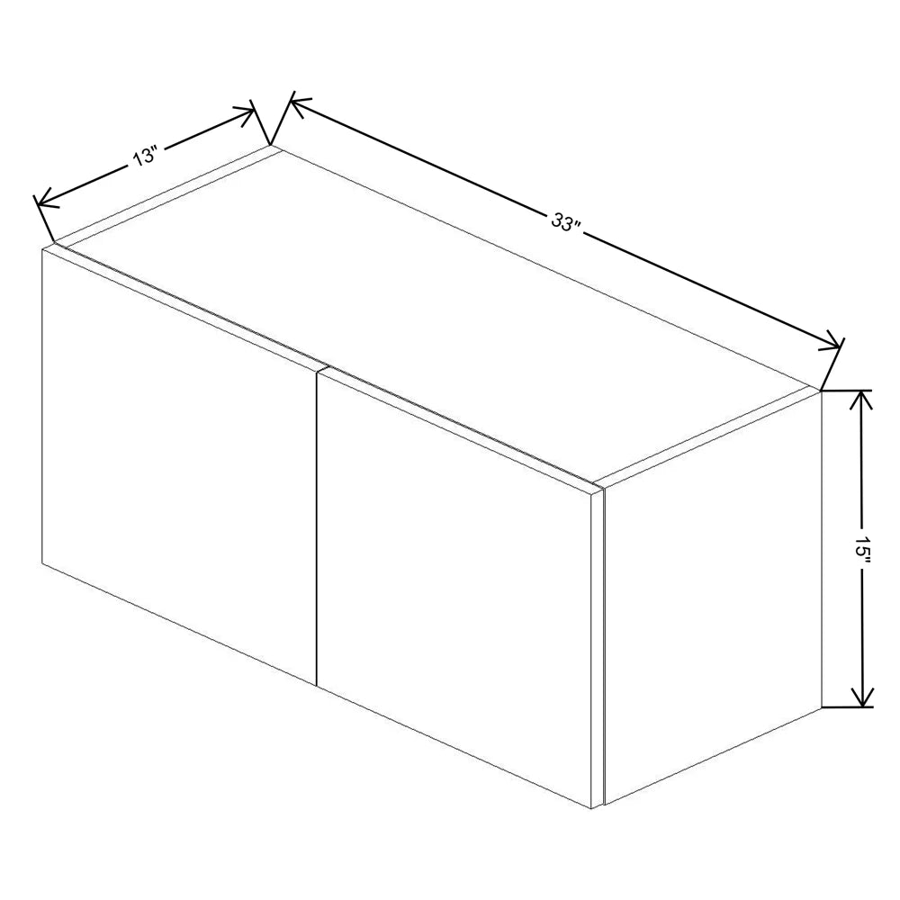 Fabuwood Illume Catalina Bianco Matte 33" W x 15" H x 13" D Double Door Wall Cabinet - image 1