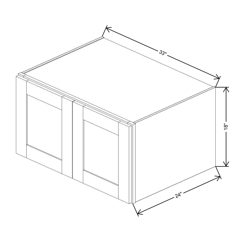 Fabuwood Allure Galaxy Dove 33" W X 18" H X 24" D Double Door Wall Cabinet - BOTH SIDE (BS) - image 1