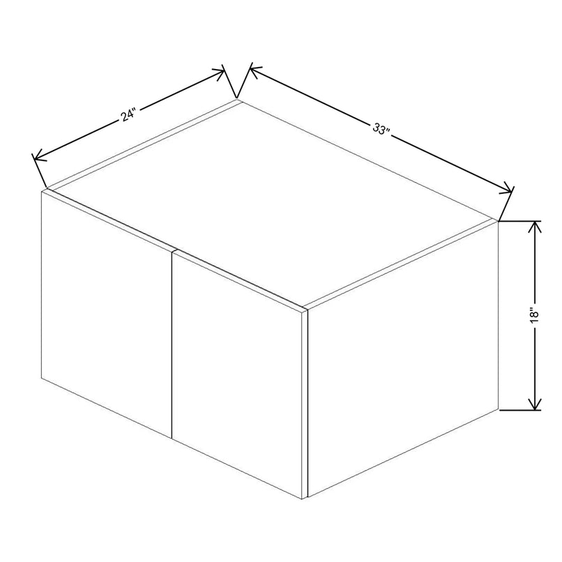 Fabuwood Illume Catalina Bianco Matte 33" W x 18" H x 24" D Double Door Wall Cabinet - image 1