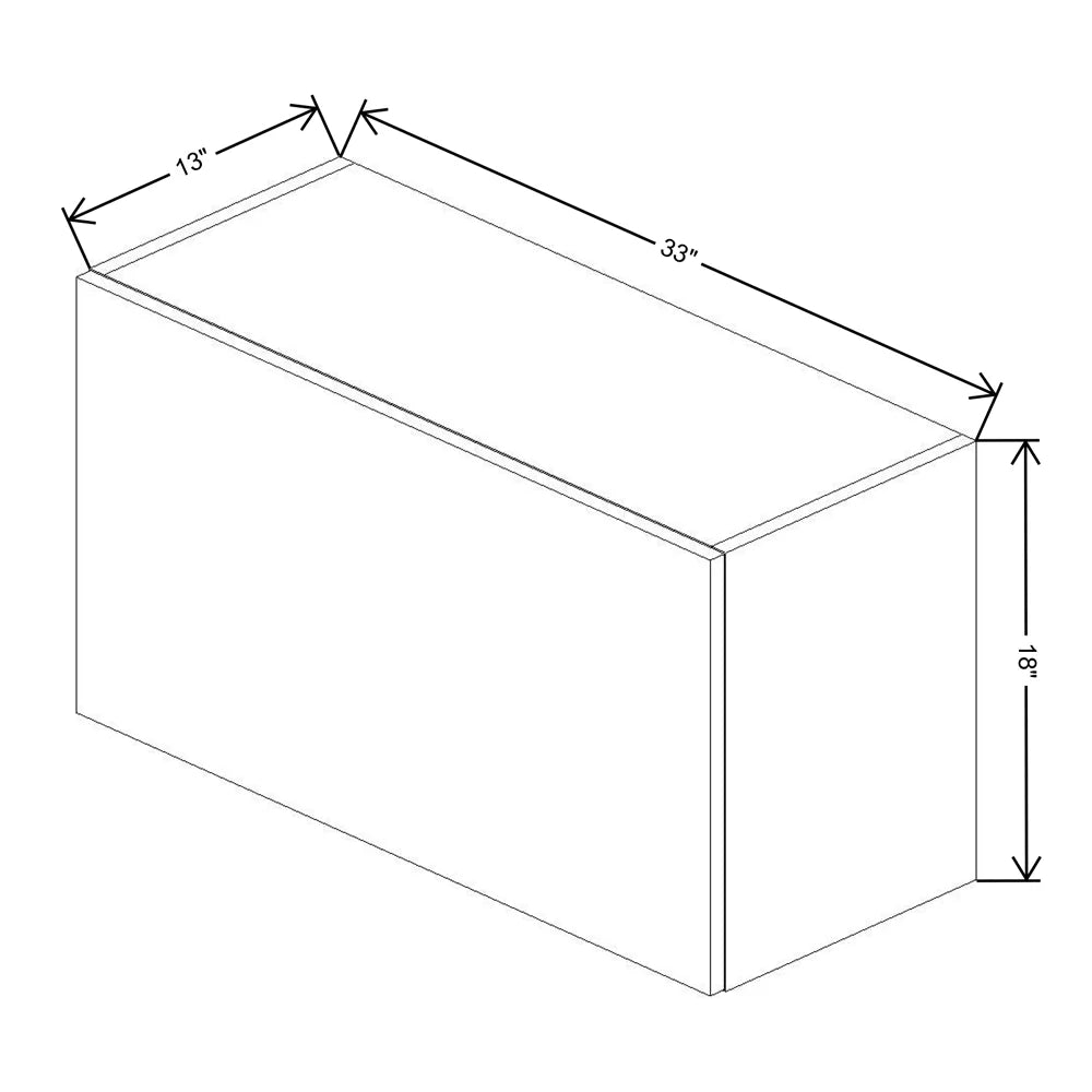 Fabuwood Illume Tuscany Olmo 3 33" W x 18" H x 13" D Lift Up Wall Cabinet - image 1